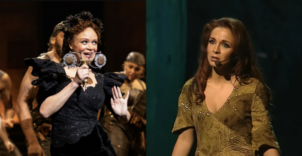 Amber Gray as Persephone, Hadestown; Helene Segara as Esmeralda, Notre Dame de Paris