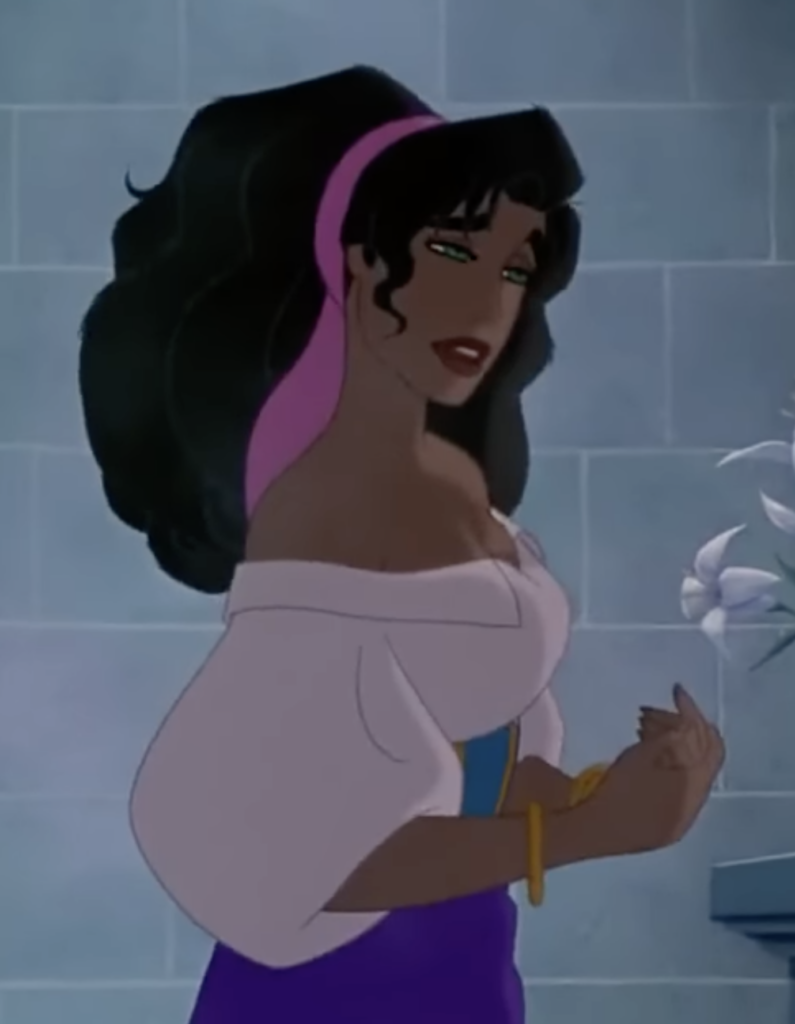Disney Esmeralda Costume, hair, The Hunchback of Notre Dame 1996