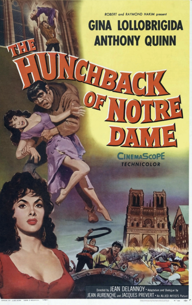 1956 Hunchback of Notre Dame Movie Poster