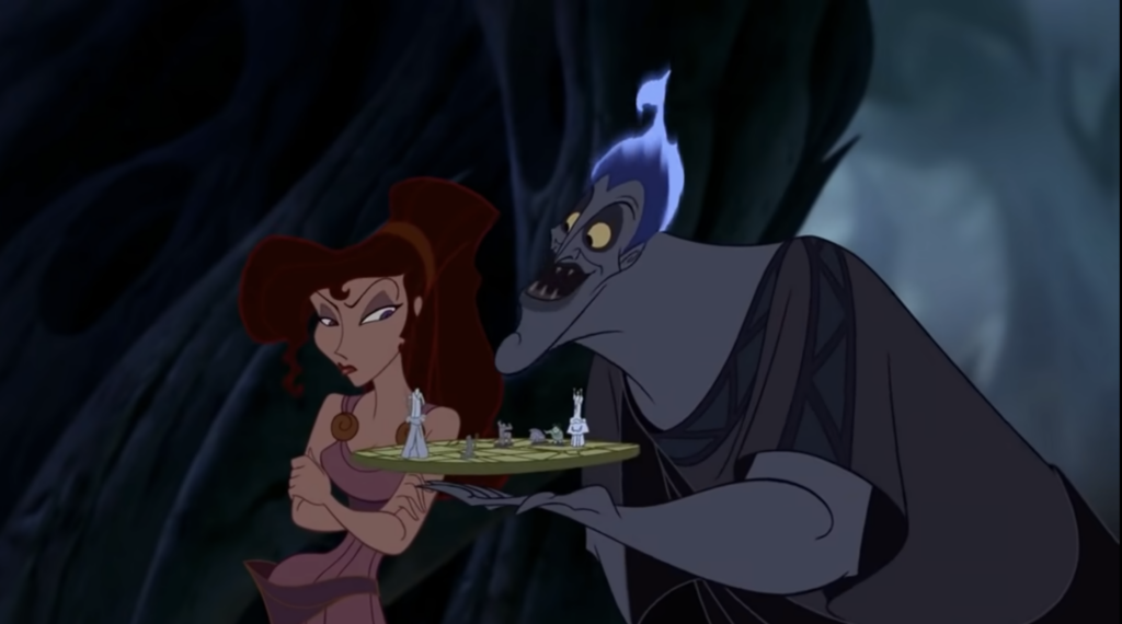 Megara and Hades, Disney 1997 animated movie Hercules